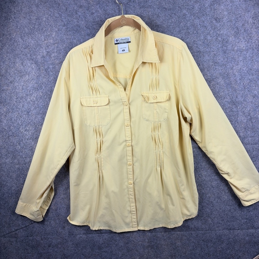 Columbia Women's Silver Ridge Long Sleeve Shirt Sun Protection / Yellow/ Size XL